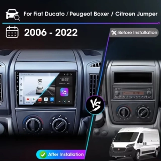 Android autorádio Fiat Ducato / Boxer / Jumper 2006–2022 + CarPlay